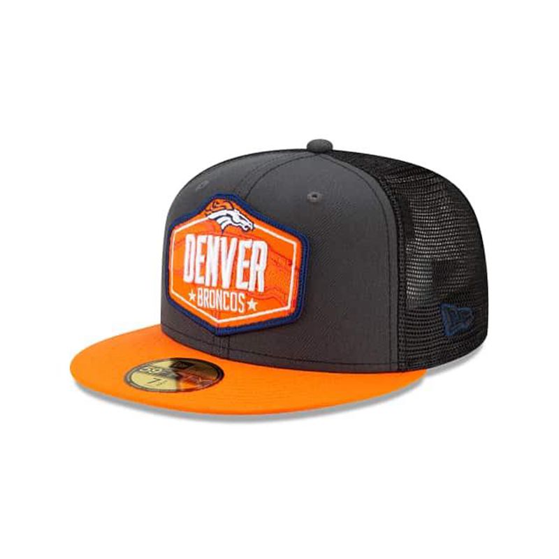 NFL Denver Broncos Draft 59Fifty Fitted (VYF1600) - Grey New Era Caps